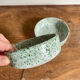 Green spotted ceramic ramekin