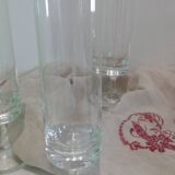 Set of 6 crystal flutes