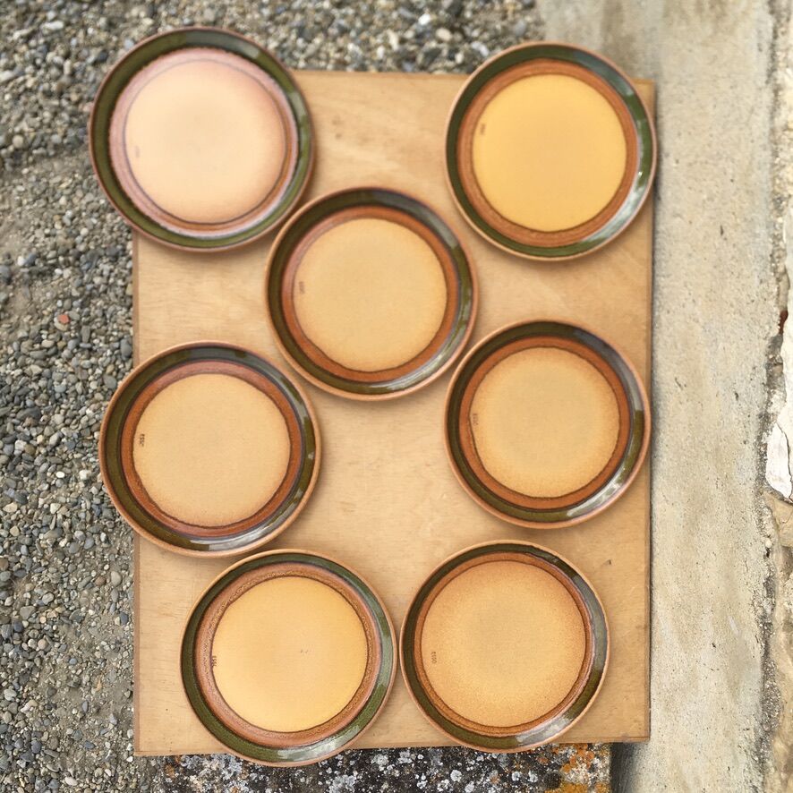 7 ceramic advertising plates "ESSO"