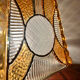 Globe glass chandelier or lamp 60s