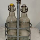 Bottle holder with 2 bottles - old