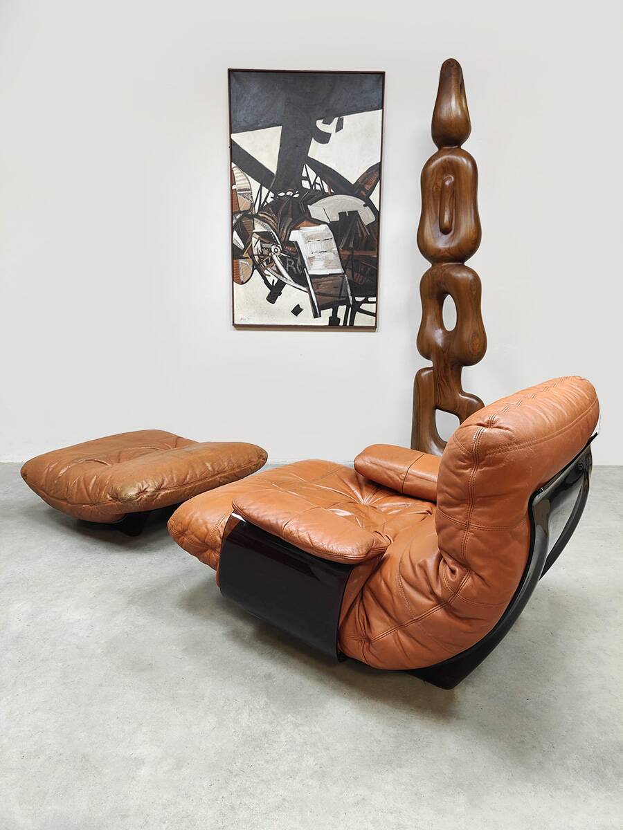 Vintage design Marsala lounge chair fauteuil ottoman M.Ducaroy Ligne Roset
