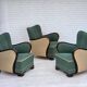1960s, Danish armchair, green and beige furniture wool.
