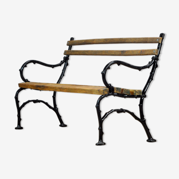 Cast iron and pine garden bench, 1930's