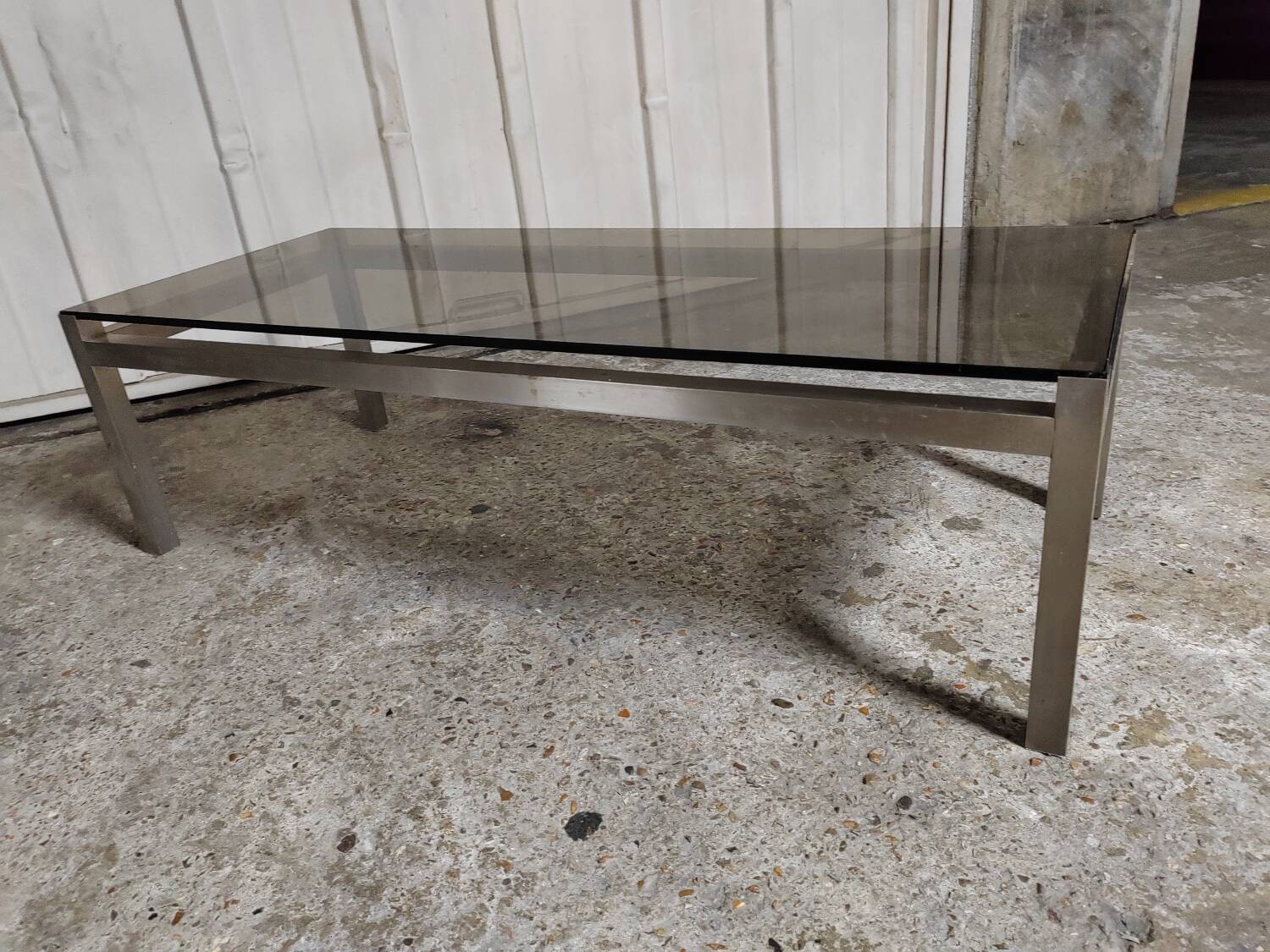 Glass and chrome table 1970