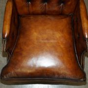 Chesterfield Club Armchair in Hand-Dyed Leather