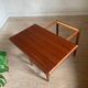 Vintage teak and rope magazine rack coffee table
