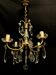 Lustre 4 lumières bronze et cristal