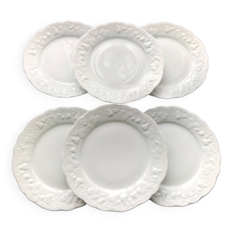 6 ph. deshoulières mod california porcelain dessert plates 22 cm