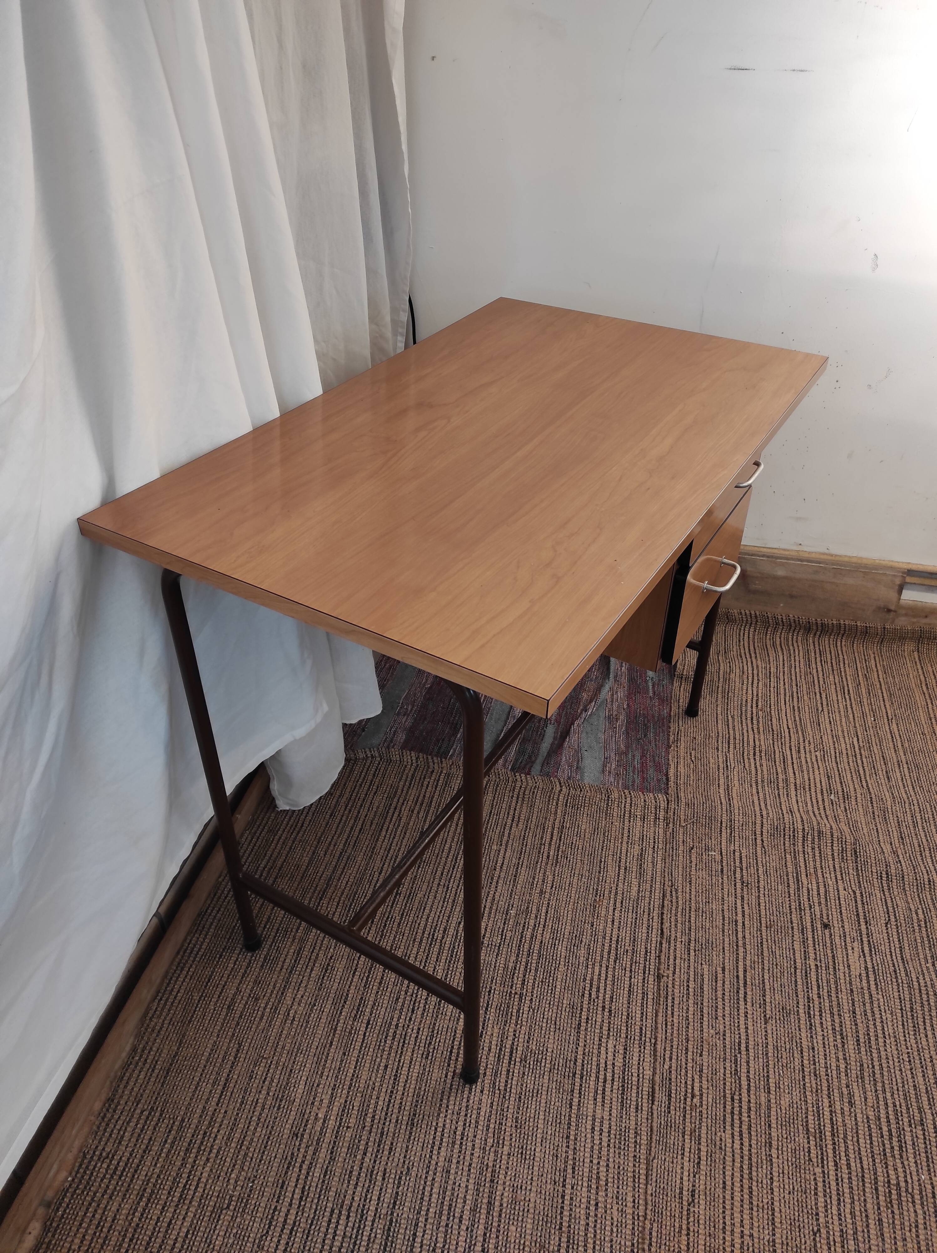 Formica 1960 desk with two drawers