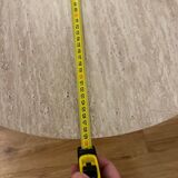 Table base effet travertin