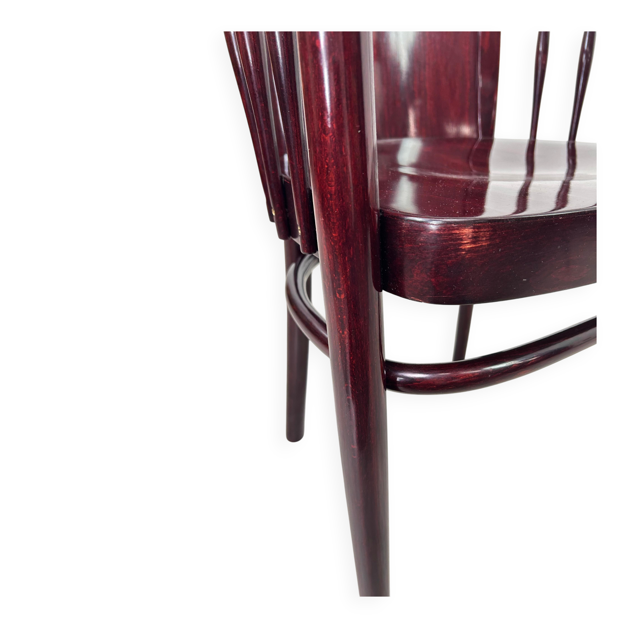 Rare fauteuil en bois courbé de Thonet