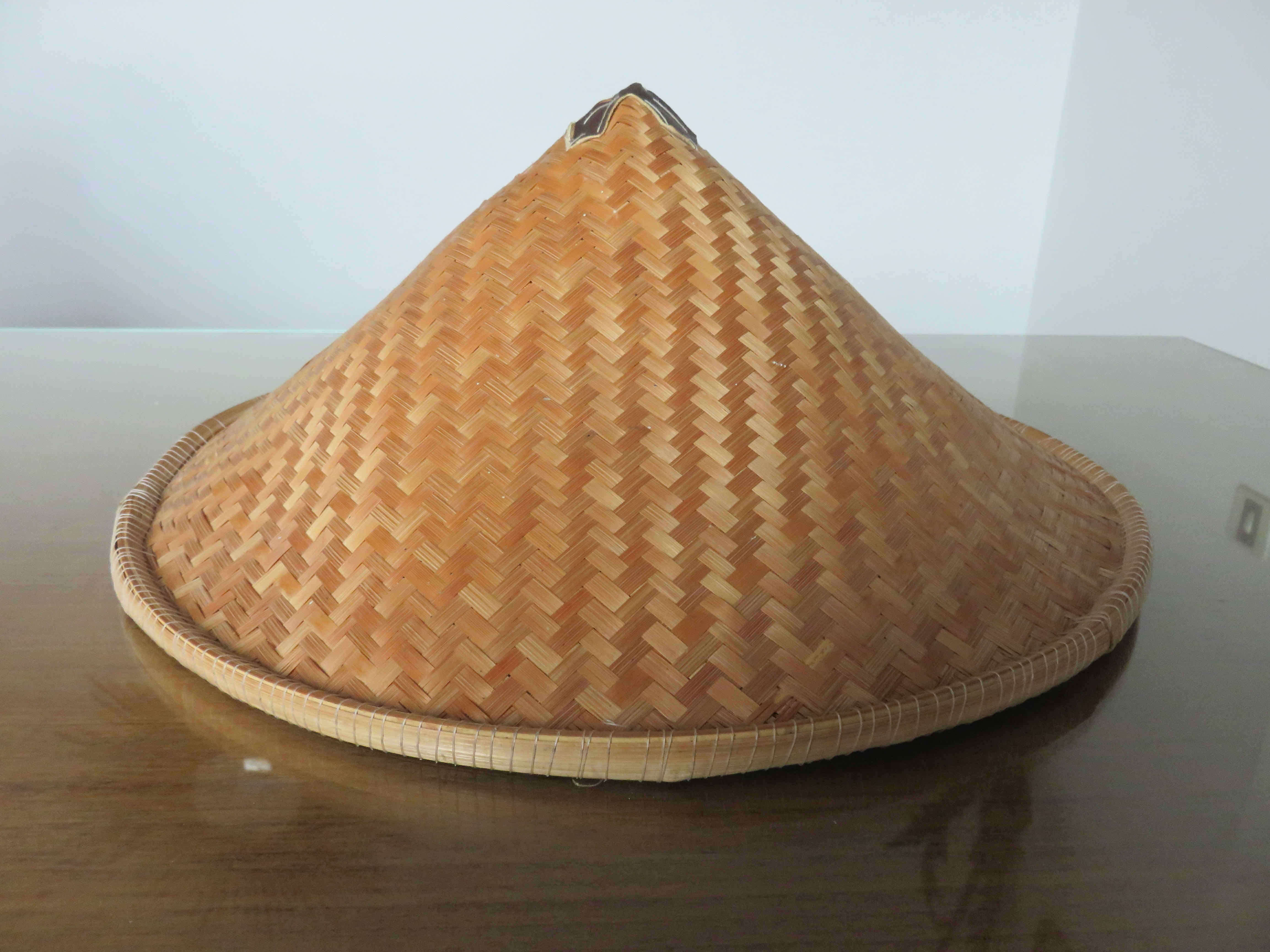 Asian Chinese rattan hat in the 70s