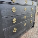 Commode ancienne d'époque restauration patinée noire