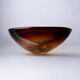 Sommerso Brown pocket tray by Seguso, Murano glass, Italy, 1970