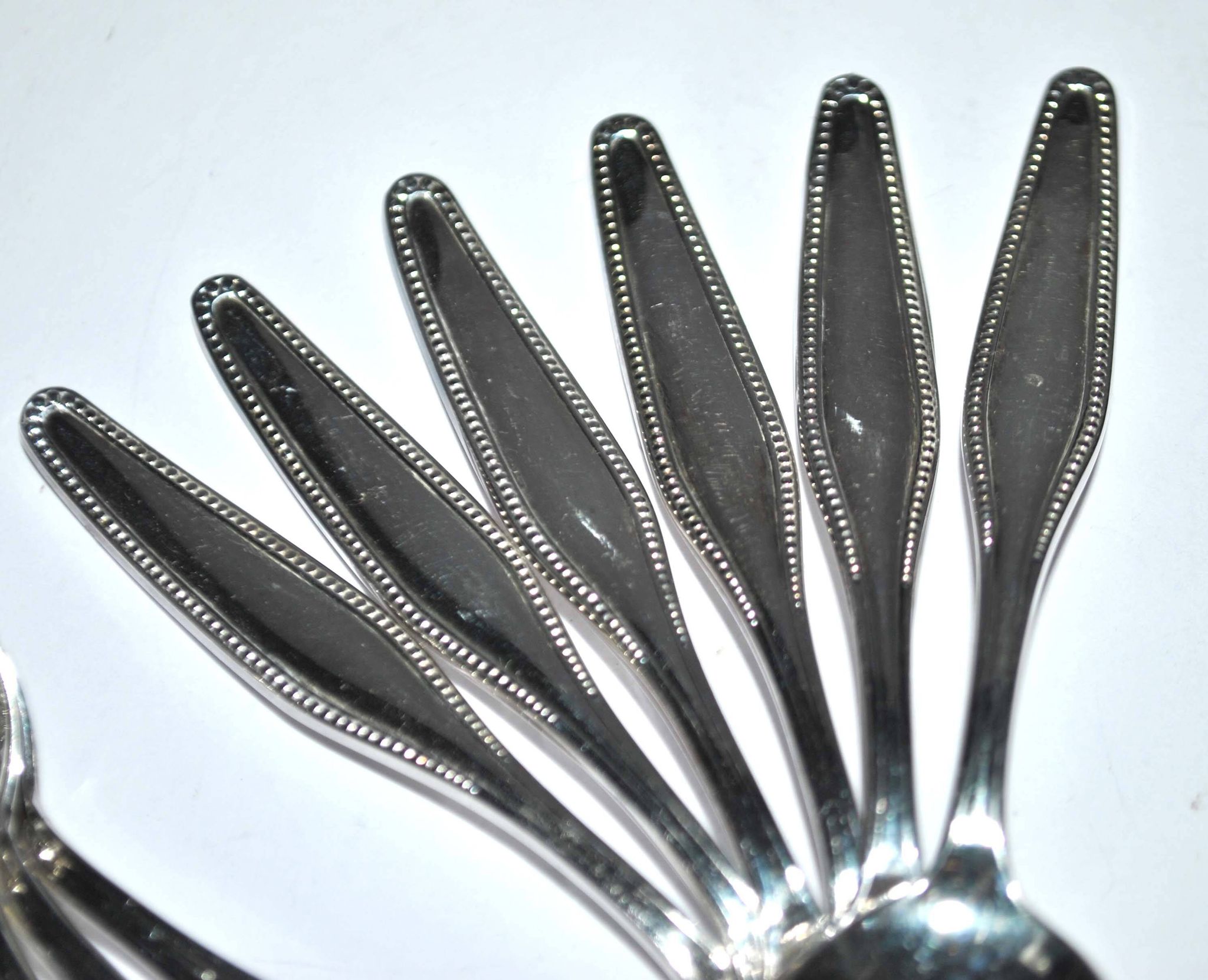 Set of 12 silver-plated mocha coffee spoons Longchamps Strasbourg