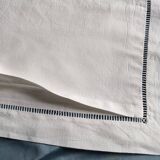 Linen & cotton sheet and pillowcases Beautiful hand-embroidered set