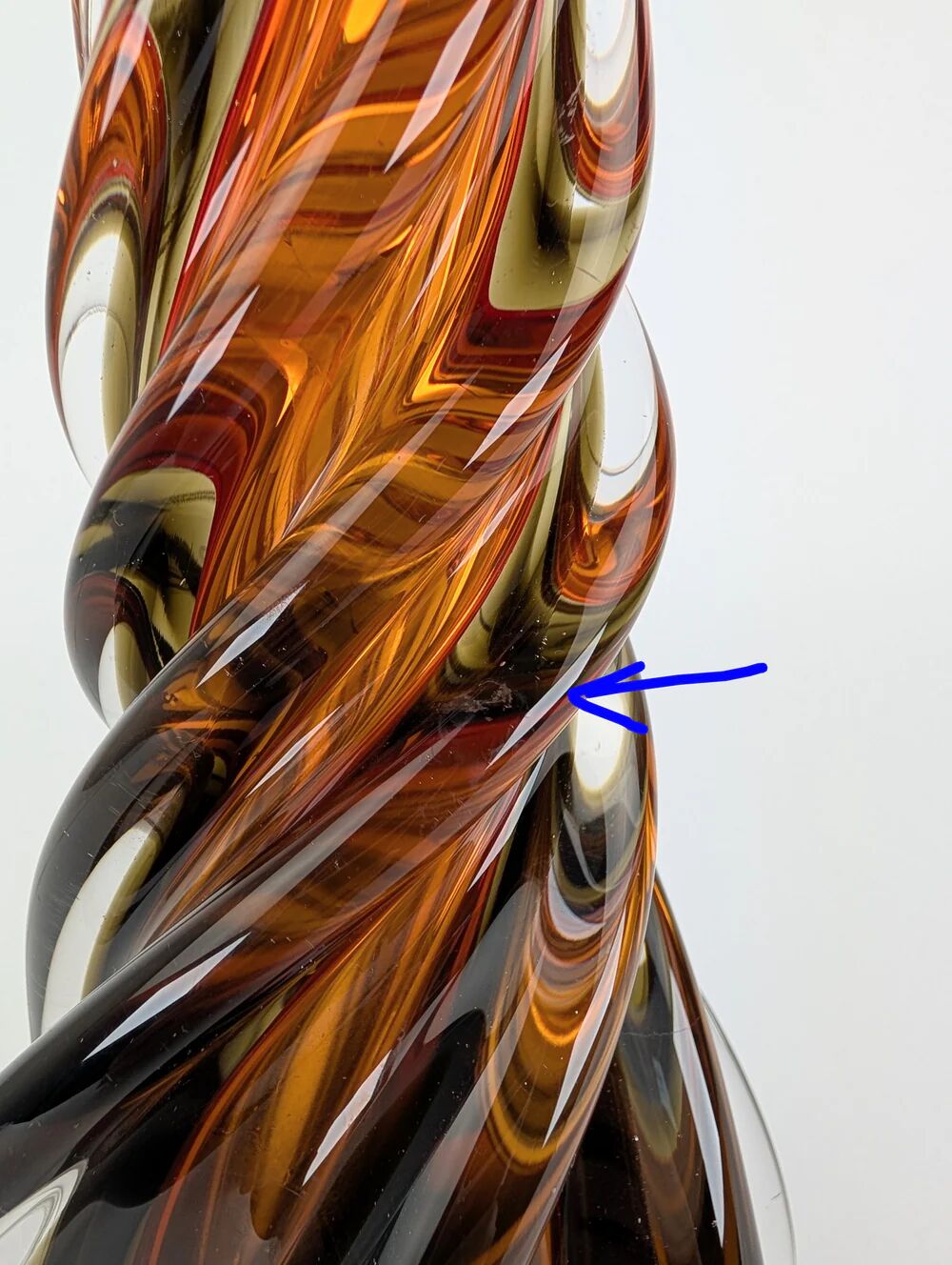 Lampe de table en verre d'uranium Murano, années 1950