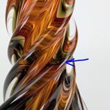 Lampe de table en verre d'uranium Murano, années 1950