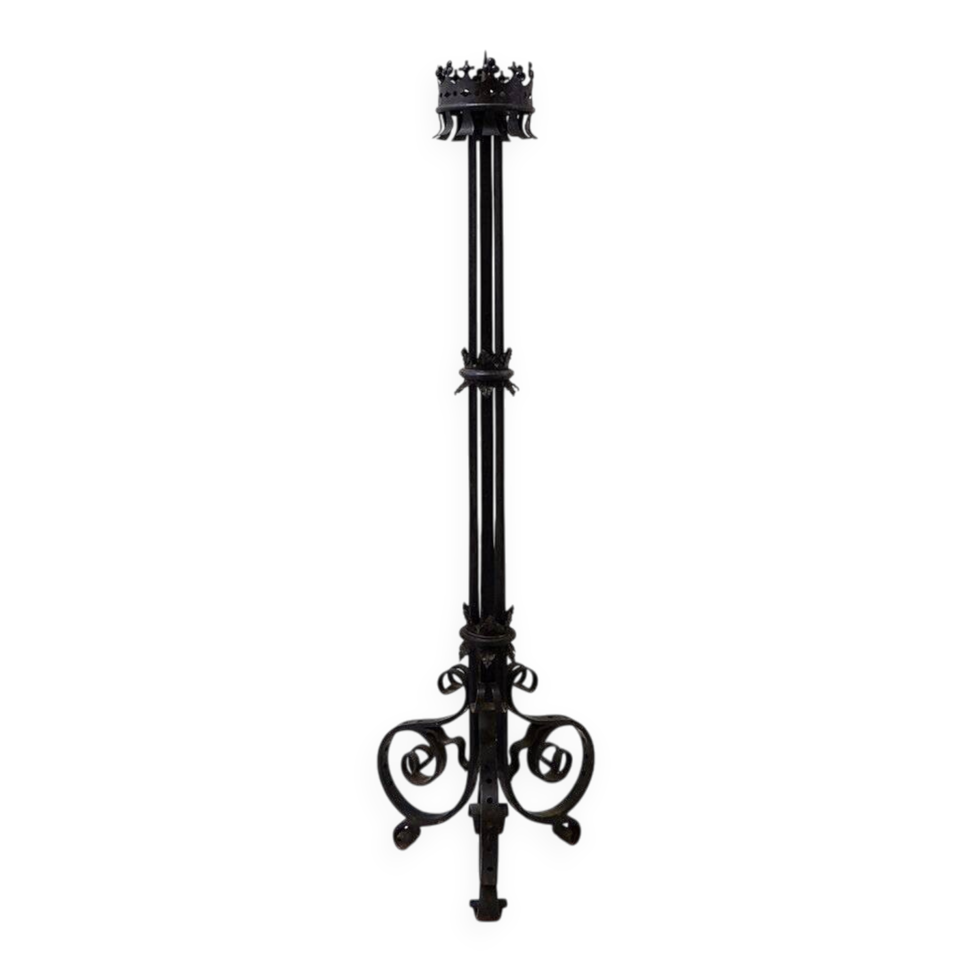 Grand Italian chandelier in wrought iron - 19th century