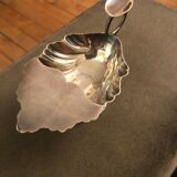 Empty pocket in silver metal