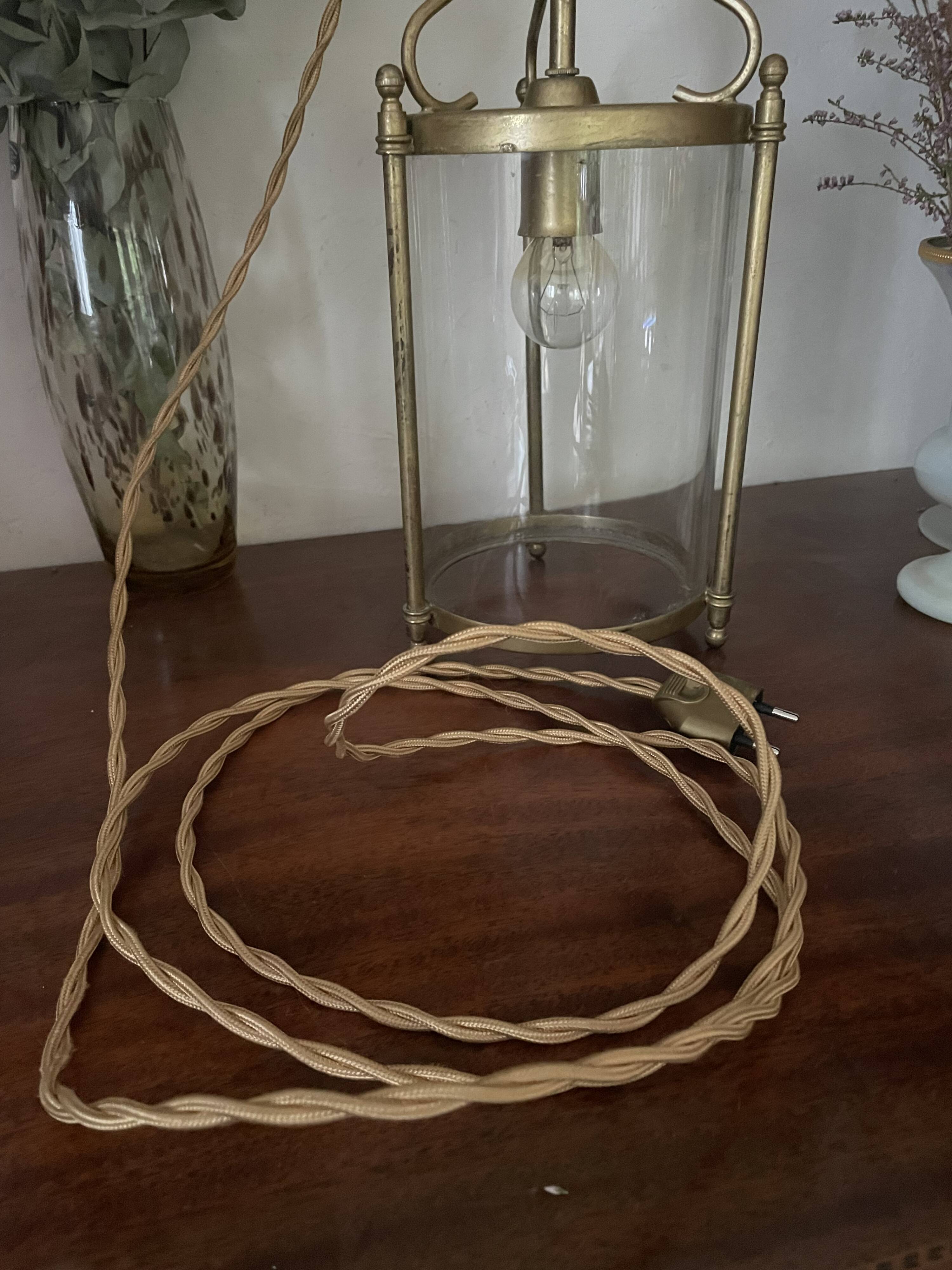 Brass hanging lamp