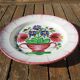Ancienne Assiette Saint Clément : Panier de Fleurs