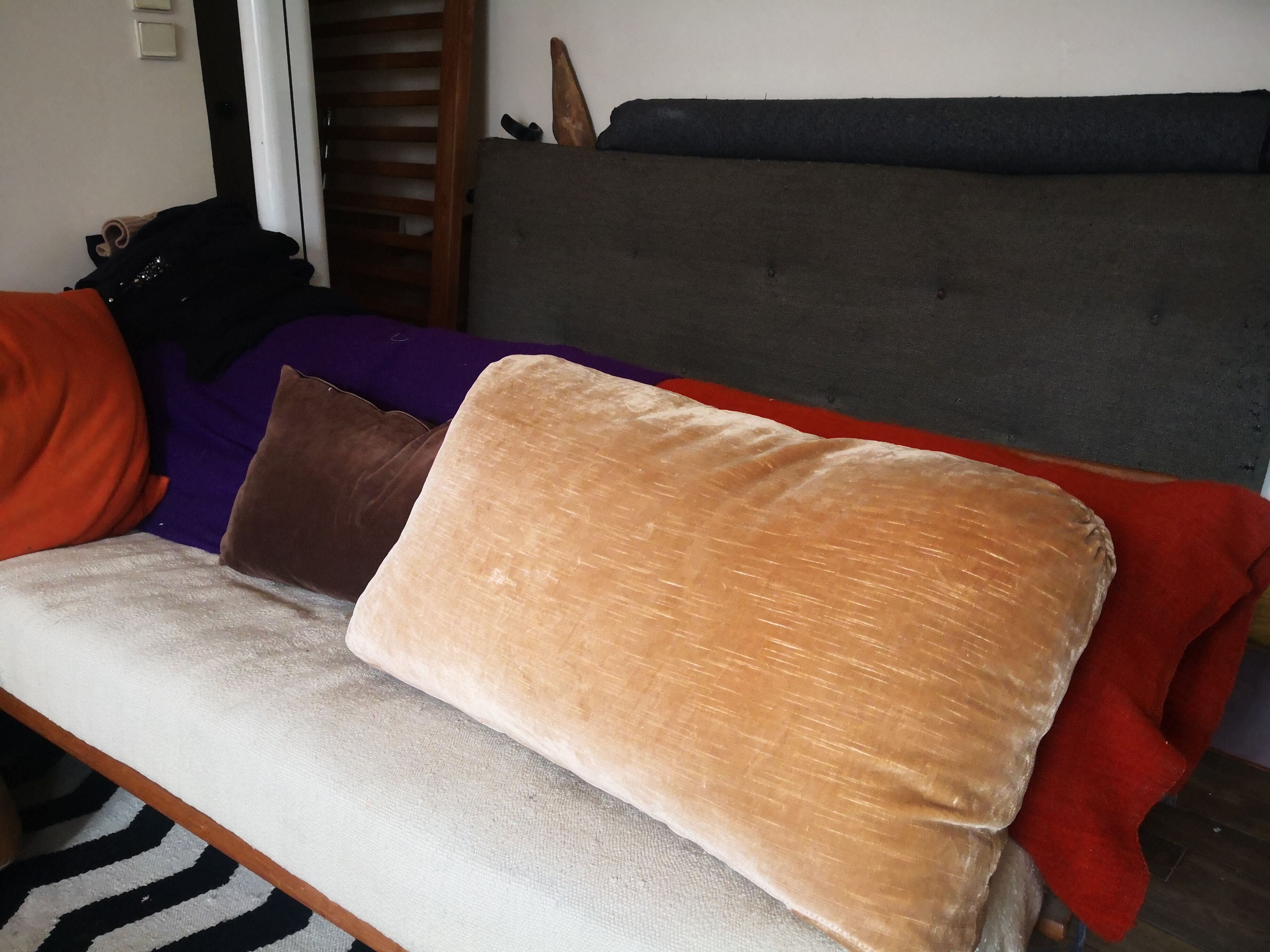 Velvet sofa