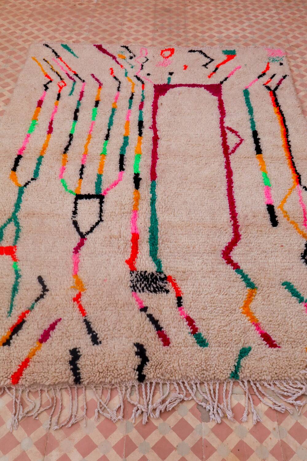 Tapis berbère azilal multicolore