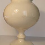 Cracked cream ceramic leech cup