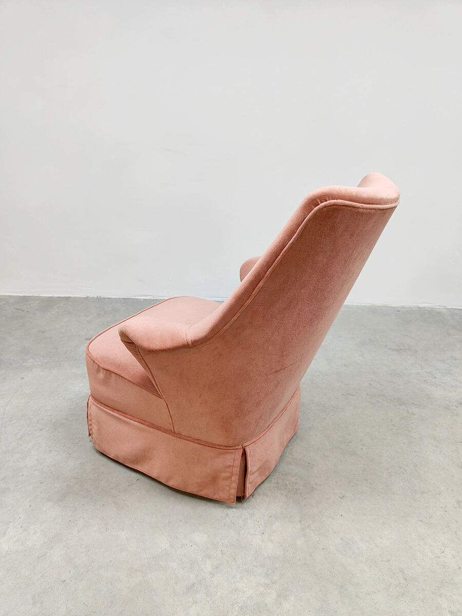 Vintage design armchair lounge chair 'Soft pink'