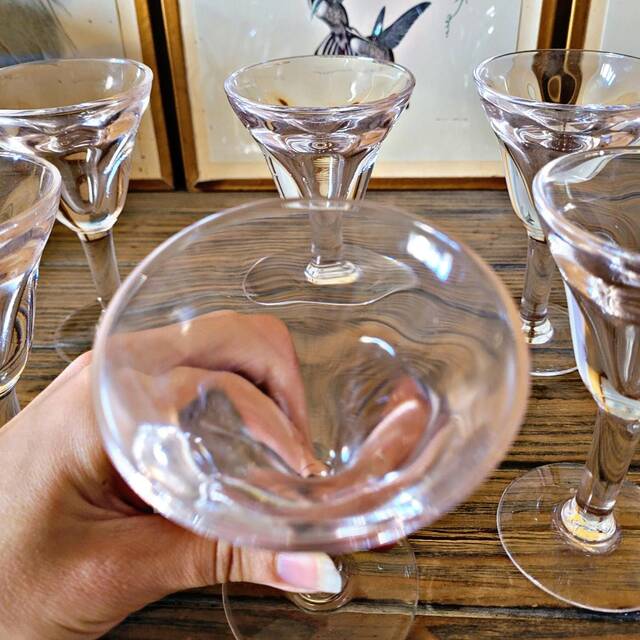 Vintage bistro glasses known as "deceivers" or "thieves" (set of 6)