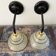 Set of two new electrified Art Deco wall lamps