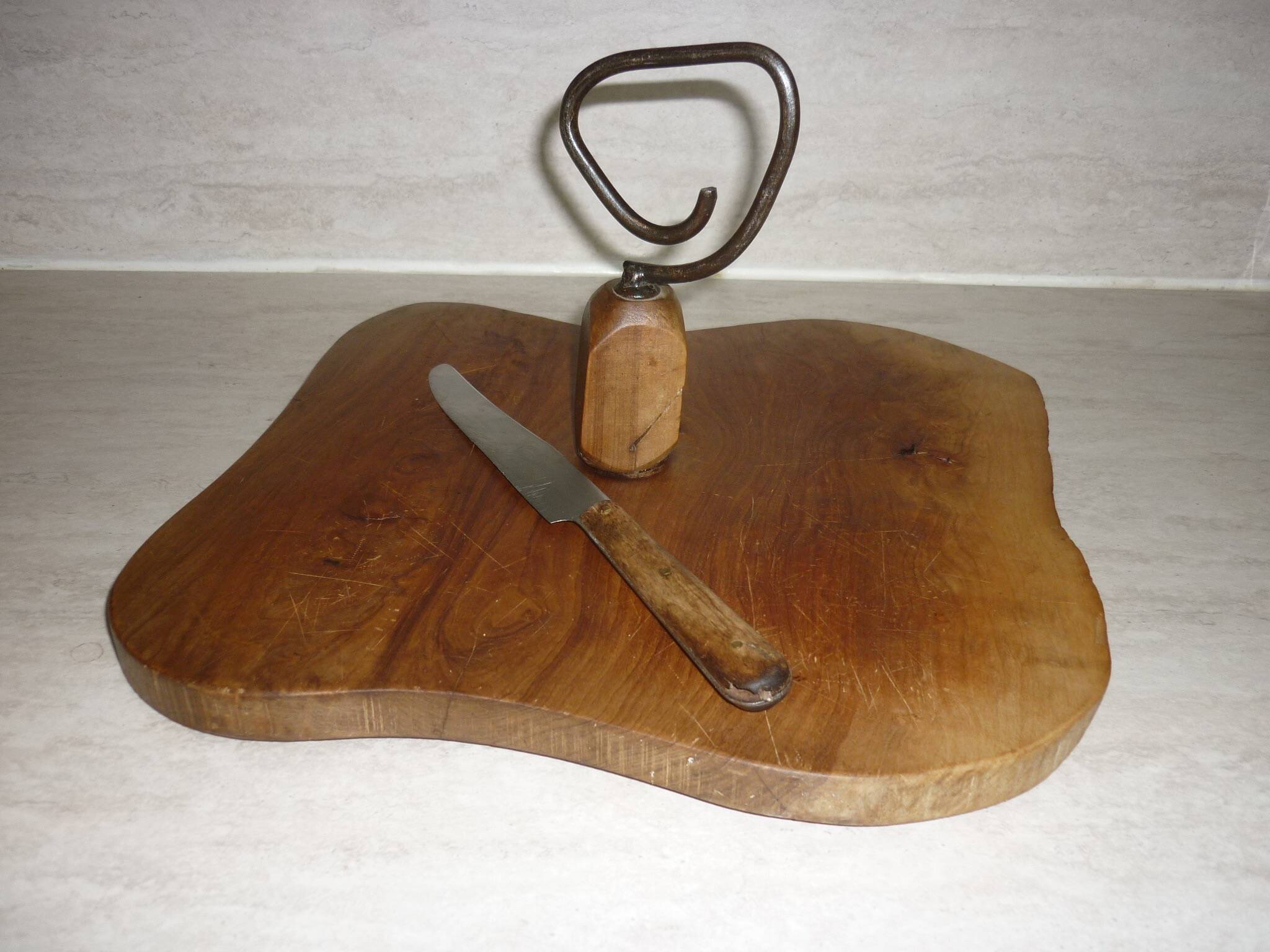 Cheese or charcurie tray in brutalist olive wood
