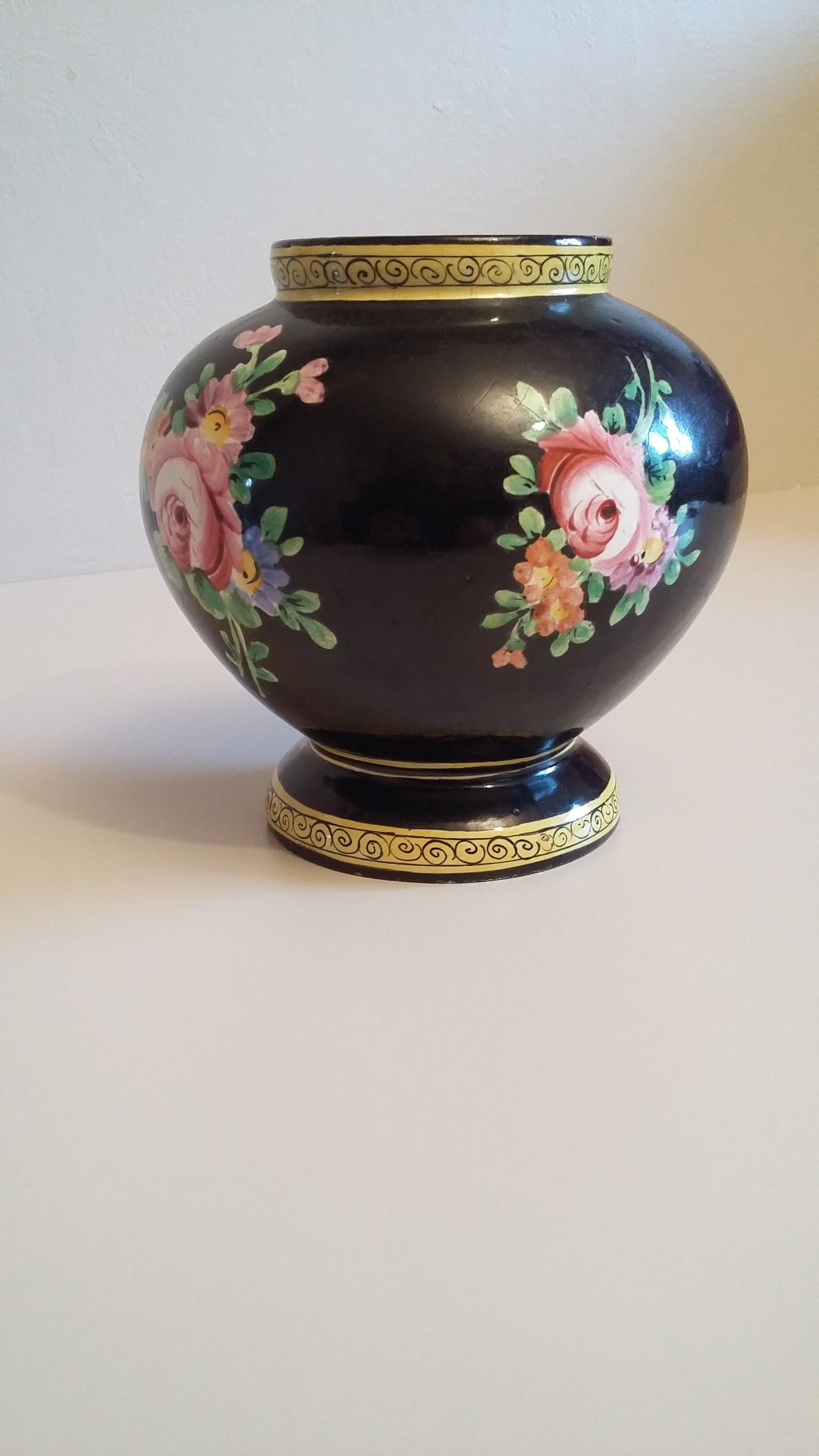 Clamecy earthenware vase by Roger Colas