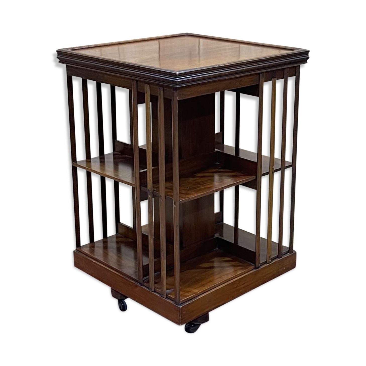 1930s mahogany revolving bookcase