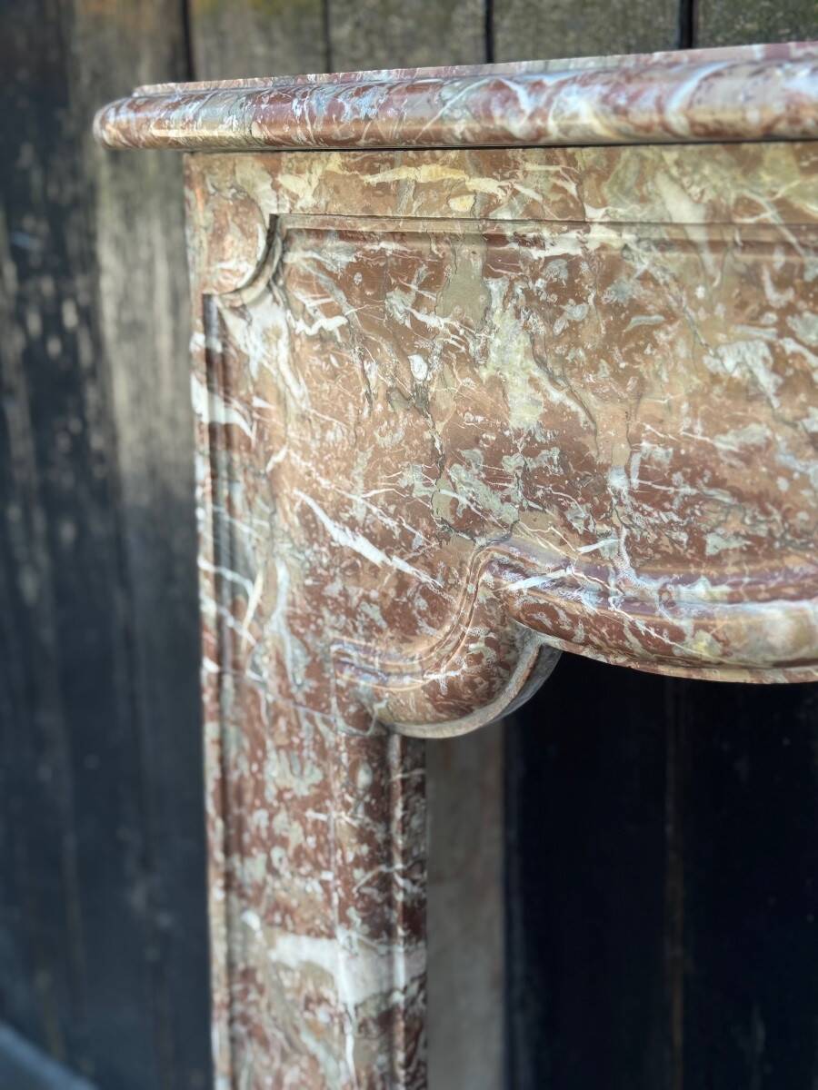 Regency style fireplace in Rance marble, 19th century