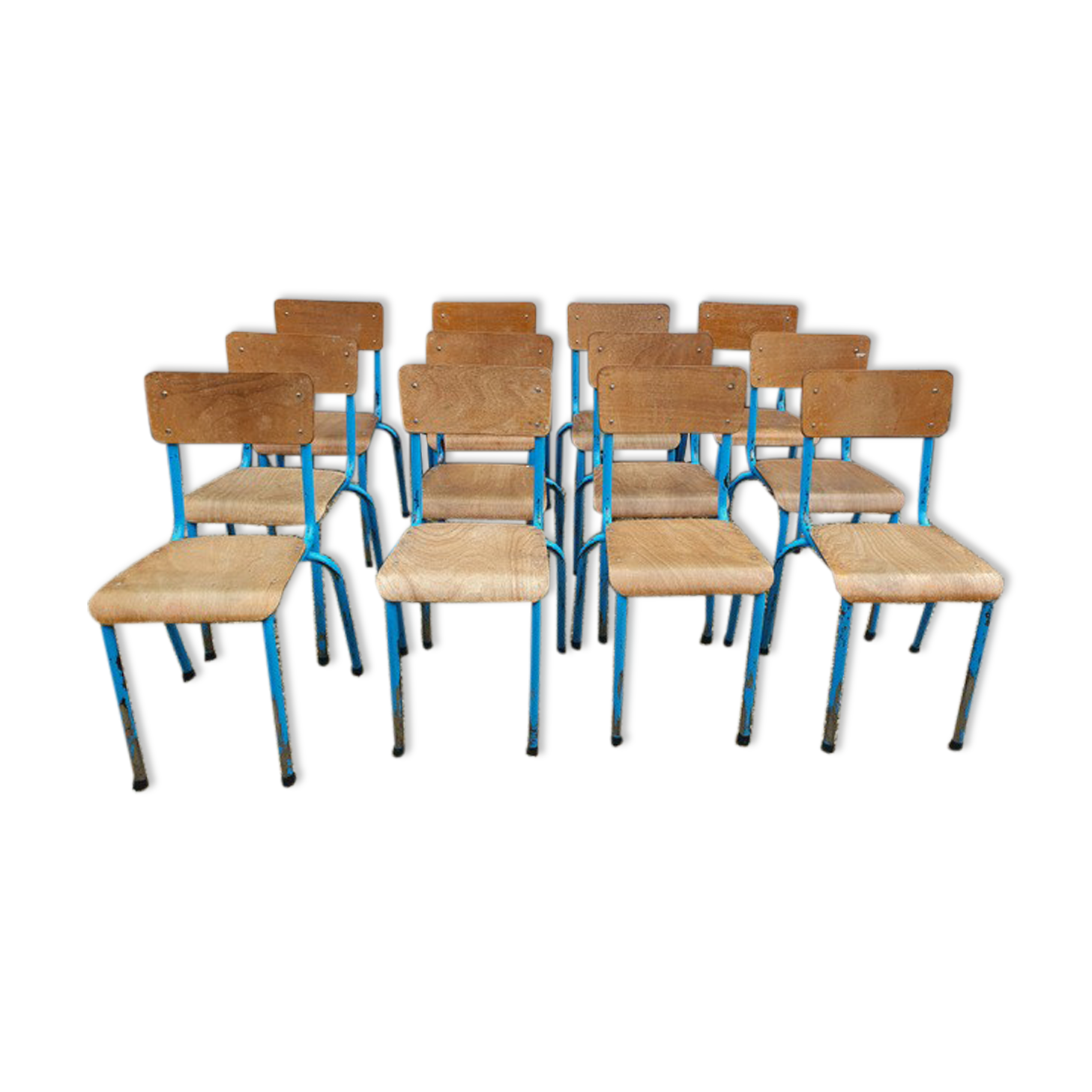 12 school chairs