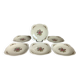 Six small Raynaud Limoges flower plates