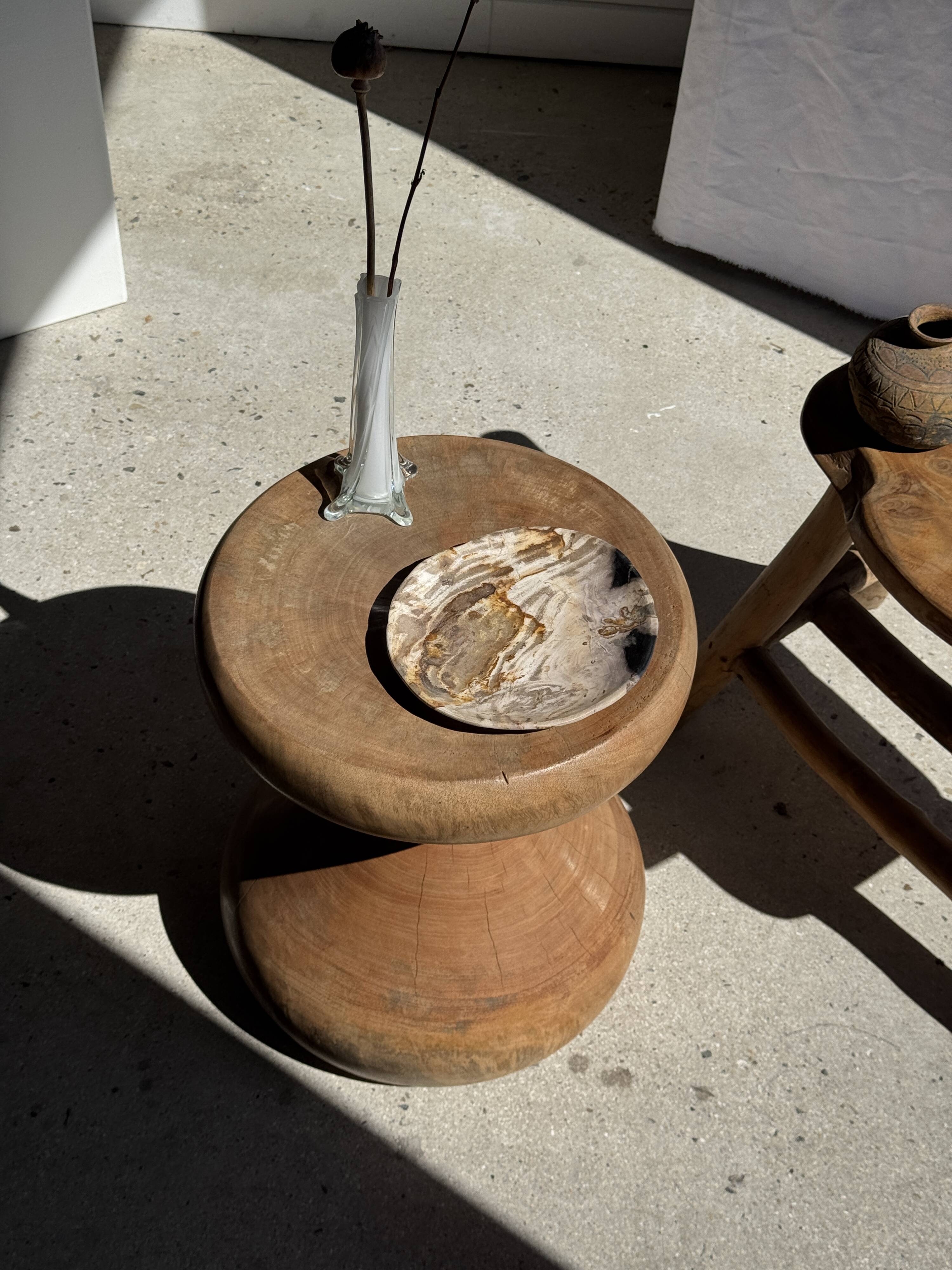 Pawn Natural - Stool, side table, end table in solid mango wood