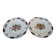 Set of 2 antique hand painted floral pattern plates