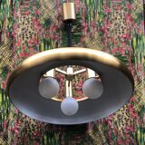 Golden pendant lamp 70s