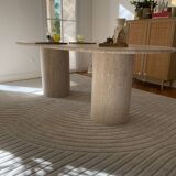 Travertine dining table