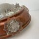 Exceptional flush ceiling light Italian Art Deco in copper and glass, 1940s, Italy