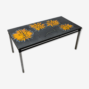 Table basse fleurs