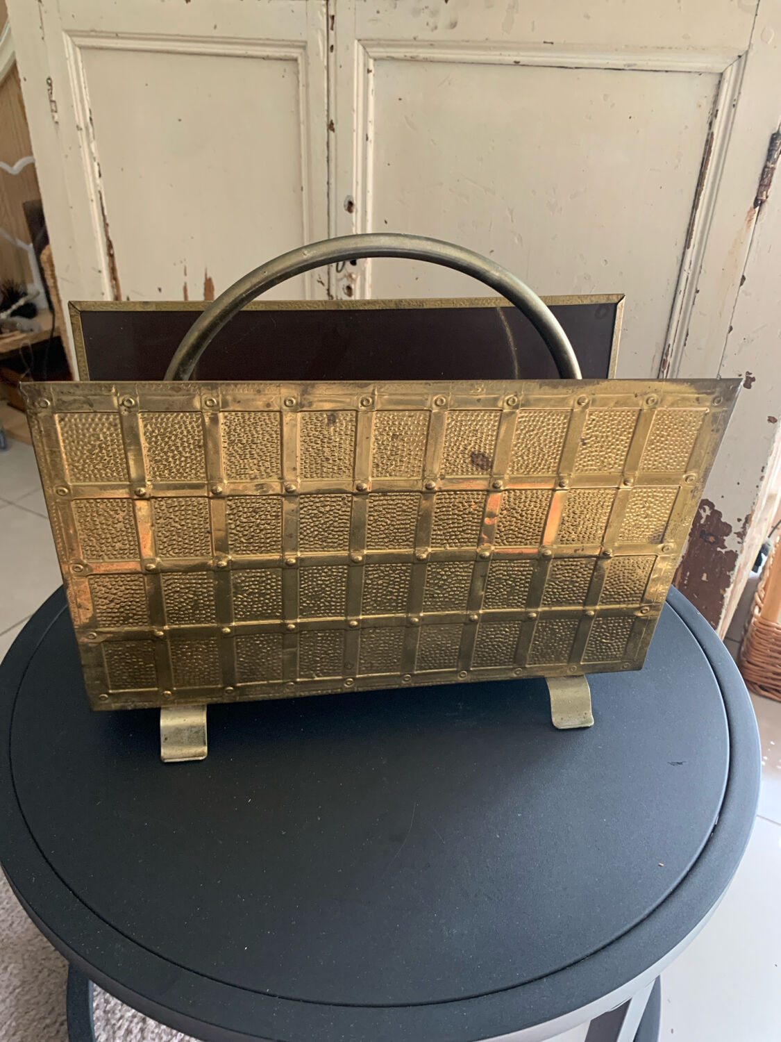 Brass magazine rack