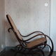 Rocking-chair assise et dossier cannés