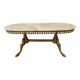 Coffee table in gilded bronze and marble