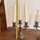Pair of 3-Light Candelabra Silver Metal Louis XIV Regency Style