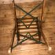 Tabouret pliant lattes de bois et fer